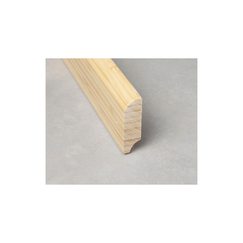 Plinthe massive vernie - vertical naturel 2000x50x15 mm - Moulures