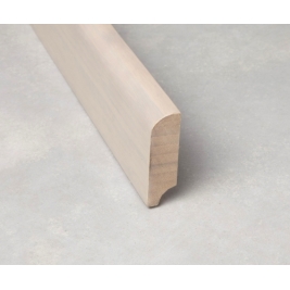 Plinthe massive vernie - vertical blanchi 2000x50x15 mm - Moulures