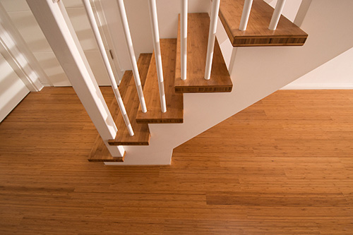 Parquet bambou marche escalier